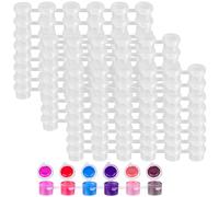 MAHIONG Lot de 1200 pots de peinture avec couvercles, 200 bandes de 3 ml, petits pots de rangement en plastique acrylique pour artistes, artisans, salles de oles