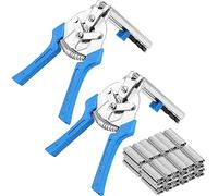 MAHIONG Lot de 2 pinces à ongles de type M avec 1 200 clips M - Pince multifonction pour cage, anneau de porc - Outils à main pour réparation de clôtures et tissus d'ameublement