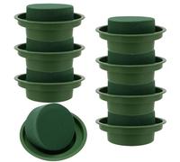 MAHIONG Lot de 8 mousses Florales Rondes dans Un Bol, Bloc de Mousse Florale Oasis Verte avec Plateau, Accessoires d'arrangement Floral pour décoration de Mariage, Arrangements Floraux, Fournitures d