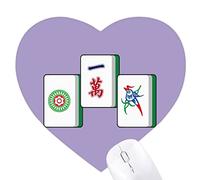 Mahjong 10 000 Jeux de tapis de souris en forme de coeur