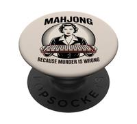 Mahjong Amusant Parce Que Le Meurtre n'est Pas Une Bonne Chose PopSockets PopGrip Adhésif