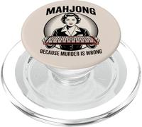 Mahjong Amusant Parce Que Le Meurtre n'est Pas Une Bonne Chose PopSockets PopGrip pour MagSafe