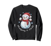 Mahjong and Chill Merry Christmas Bonhomme de Neige Sweatshirt