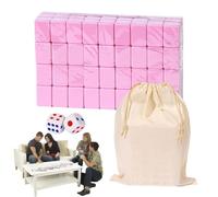 Mahjong Chinese Mahjong Game - Jeu de table traditionnel chinois avec sac de rangement, table avec 146 dalles en mélamine pour loisirs en famille