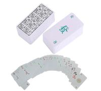 Mahjong - Deck de Mahjong portable, design de pièces avec symboles faciles à lire, jeu de voyage léger et antidérapant | Jeu de stratégique pour les voyages