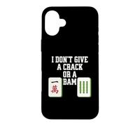 Mahjong drôle I Don't Give a Crack Or a bam Coque pour iPhone 16 Plus