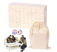 Mahjong Game Set - Chinese Miniature Voyage Edition | 144 Tuiles Mélamine Durable Avec Impression Claire, Grand Sac De Transport Pour Festival Et Libre, Léger, Lisse Et Durable, Vacanz