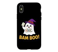 Mahjong Halloween Fantôme BAM Boo Soirée Jeu Coque pour iPhone X/XS
