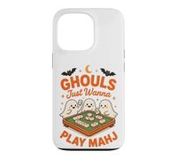 Mahjong Halloween Fantômes Soirée Jeu Spooky Coque pour iPhone 13 Pro