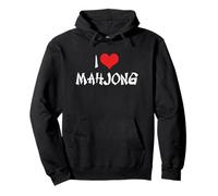 Mahjong I Love The Red Heart - Mah Jong Lover Sweat à Capuche