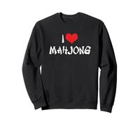 Mahjong I Love The Red Heart - Mah Jong Lover Sweatshirt
