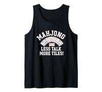 Mahjong Less Talk More Tiles Jeu de tuiles Mahjong Player Fold Débardeur