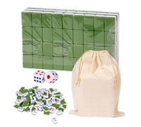 Mahjong Lot de 1 000 g de mini plateau traditionnel chinois avec grand sac de rangement