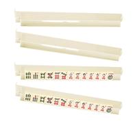 Mahjong Lot de 4 étagères pour carrelage avec curseur à pousser en polystyrène 47,3 x 8 cm | Supports de jeu de dominos avec poussoir doux pour la maison, les voyages, les clubs