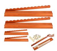 Mahjong Lot de 4 supports de jeu magnétiques en bois pour pions - Kit complet pour les jeux de Mahjong - Pour la table de billard, les voyages en train, la maison, le jeu de Noël