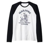 Mahjong Parce Que Le Meurtre n'est Pas Un Bon Joueur de Skeleton Manche Raglan