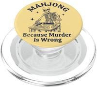 Mahjong Parce Que Le Meurtre n'est Pas Un Bon Joueur de Skeleton PopSockets PopGrip pour MagSafe