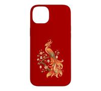 Mahjong Phoenix Oiseau Cerisier Fleurs Carrelage Art Floral Lover Coque pour iPhone 14 Plus