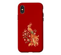 Mahjong Phoenix Oiseau Cerisier Fleurs Carrelage Art Floral Lover Coque pour iPhone X/XS