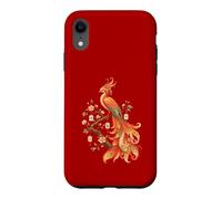 Mahjong Phoenix Oiseau Cerisier Fleurs Carrelage Art Floral Lover Coque pour iPhone XR