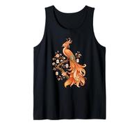 Mahjong Phoenix Oiseau Cerisier Fleurs Carrelage Art Floral Lover Débardeur