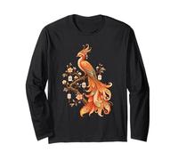Mahjong Phoenix Oiseau Cerisier Fleurs Carrelage Art Floral Lover Manche Longue