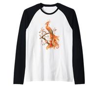 Mahjong Phoenix Oiseau Cerisier Fleurs Carrelage Art Floral Lover Manche Raglan