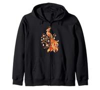 Mahjong Phoenix Oiseau Cerisier Fleurs Carrelage Art Floral Lover Sweat à Capuche