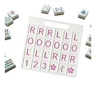 Mahjong Planche d'exercice - Compartiment de jeu portable à 24 fentes, organisateur de disposition légère et durable | Outil d'entraînement en solo de 8,5 x 6,25 pouces pour voyage, camping