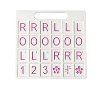 Mahjong Planche d'Exercice Solo - Bleu/Blanc 24 Emplacements Portable, Activités Éducatives Américaines Amusantes, Aide à L'Entraînement Mahjong 10 * 10 Pouces, Matériau en Silicone, Pliable |
