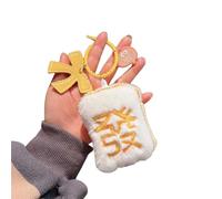 Mahjong Porte-clés en forme de nœud pour téléphone portable en peluche pour sacs à dos décorations de sac à dos en peluche porte-clés de voiture pour sacs à main décorations, jaune