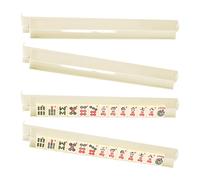 Mahjong Rack and Pusher - 4 Piece Dominoes Game Stands | Majiang Tile Holder Set | Fun Engaging Experiences for Home House Travel Club Holiday Festive Party Favour