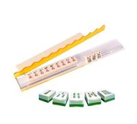 Mahjong Rack - Clear Game Room Accessories | Pusher Combo For Club Events Festive Party Night, Acrylic Transparent Tiles Holders Pushers Professional American Chinese Set Tiles-Not-Included Stand