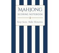 Mahjong Scoring Notebook: Cabana Stripes - 120 Pages of 7x10 inch Scoring Templates
