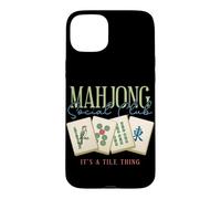 Mahjong Social Club, C'est Une Histoire de tuiles, J'adore Jouer au Mahjong Coque pour iPhone 15 Plus