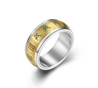 Mahjong Spinner Bague Titane Acier Bijoux Rotation Vintage Jeu Thème Unisexe Bande Empilable Accessoires Treize Merveilles Pure Séquence Des