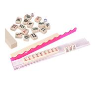 Mahjong Steine Halter - Transparentes Acryl Gehäuse Konstruktion, Schlichtes Organisiertes Design Zubehör, Robuste Farbiges Rosenrot | Ideale Ergänzung Spielezimmereinrichtung Für Club Events