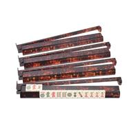 Mahjong Support pour cartes - Lot de 4 pièces antidérapant et anti-rayures - Support pour cartes Mahjong avec poussoirs - pour joueurs seniors passionnés salle de jeux de réunion familiale Voyage