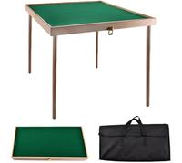 Mahjong Table pliante en bois portable pour jeux de cartes en plein air légère avec sac de rangement