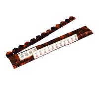 Mahjong Tile Rack - 44.5x6.5x2cm Acrylic Portable Organizer, Mahjong Rack with Magnetic Pusher for Players Hobbyists Home Game Room Family Gathering Travel Community Center