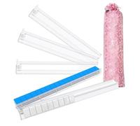 Mahjong Tile Rack And Pusher - 4 Pieces Clear Table Game Stand With Storage