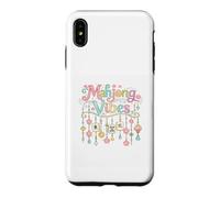 Mahjong Vibes Mignon Graphique Floral Mahjong Coque pour iPhone XS Max