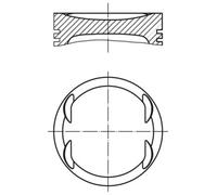 Piston MAHLE 007 PI 00153 002 pour FIAT BRAVO II (198_) 1.4 2007-2014
