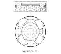 Piston de moteur revêtu 011 PI 00120 002 MAHLE pour OPEL MERIVA B Monospace