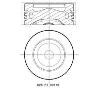 MAHLE 028 PI 00116 002 Piston pour AUDI,SEAT,SKODA,VW
