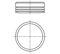 Mahle Original Piston de moteur 040 02 00 pour Citroën, Peugeot (Berlingo, Xsara)