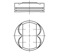 Piston de moteur anodisé 081 PI 00107 000 MAHLE pour BMW 3 Touring 3 Z4 Roadster