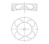 MAHLE 227 PI 00111 000 Piston pour MAN,VAN HOOL