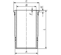 MAHLE 227 WN 37 01 Chemise de cylindre pour AYATS,BREDAMENARINIBUS,ERF,KING LONG