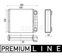 MAHLE AH 280 000P Radiateur de chauffage